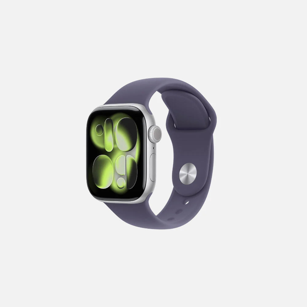 Apple Watch Series 11 GPS, 42mm Jet Black Aluminum Case with Black Sport Band – S/M